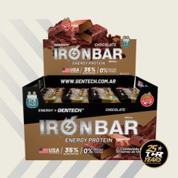 Iron Bar Energy Protein Gentech® - 20 unid. De 46 g - Chocolate